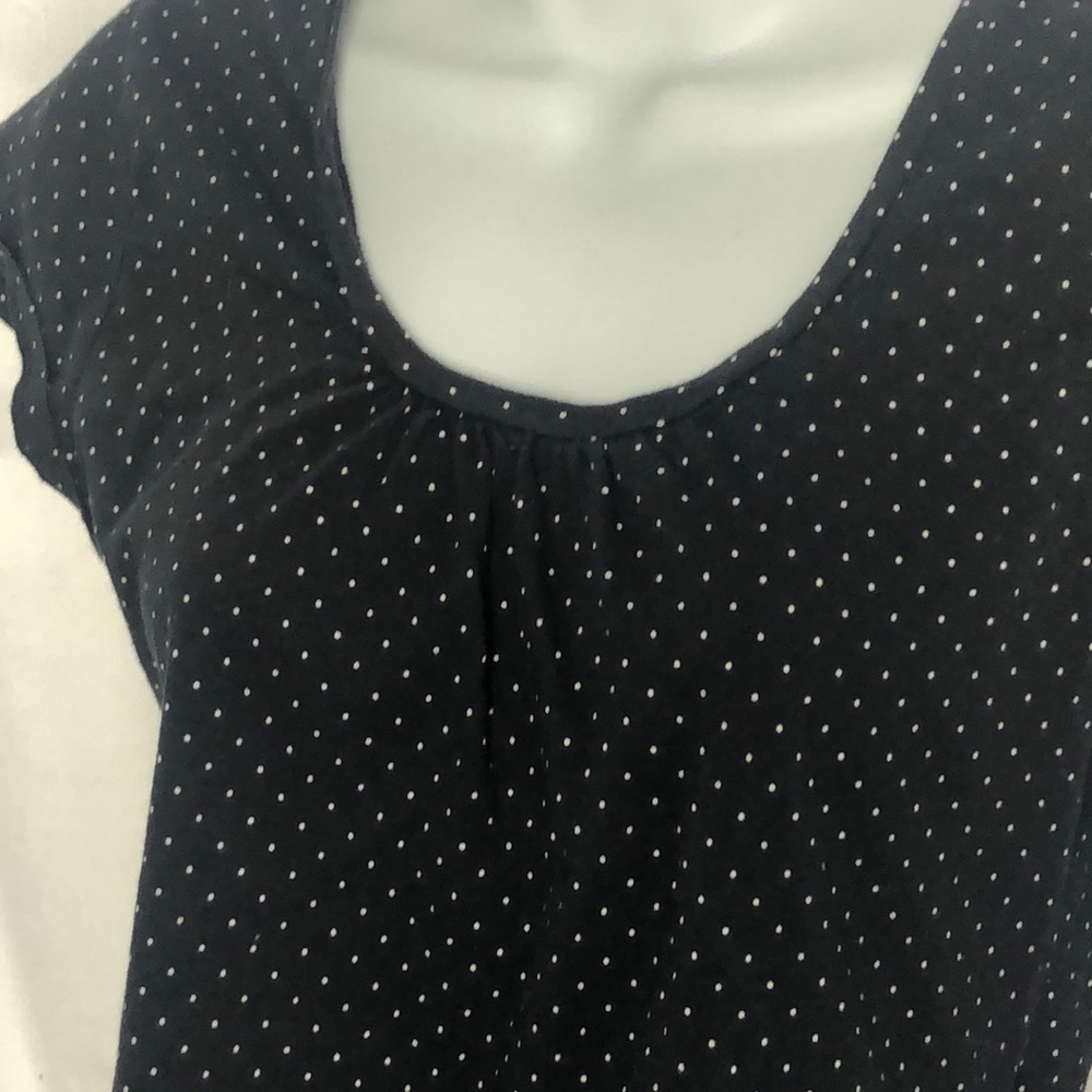 Merona eyelet Short Sleeves Black & White top size Medium